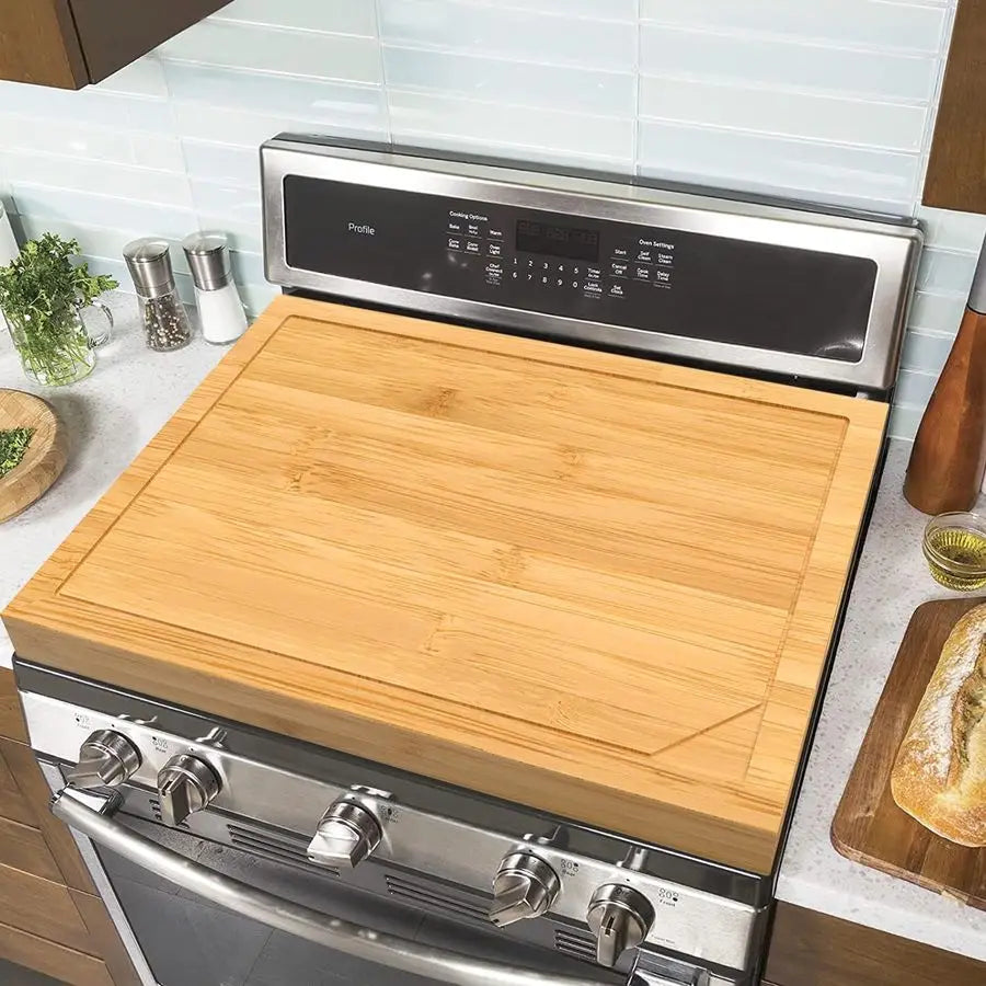 Stove Cover Noodle Cutting Board Bamboo Wood