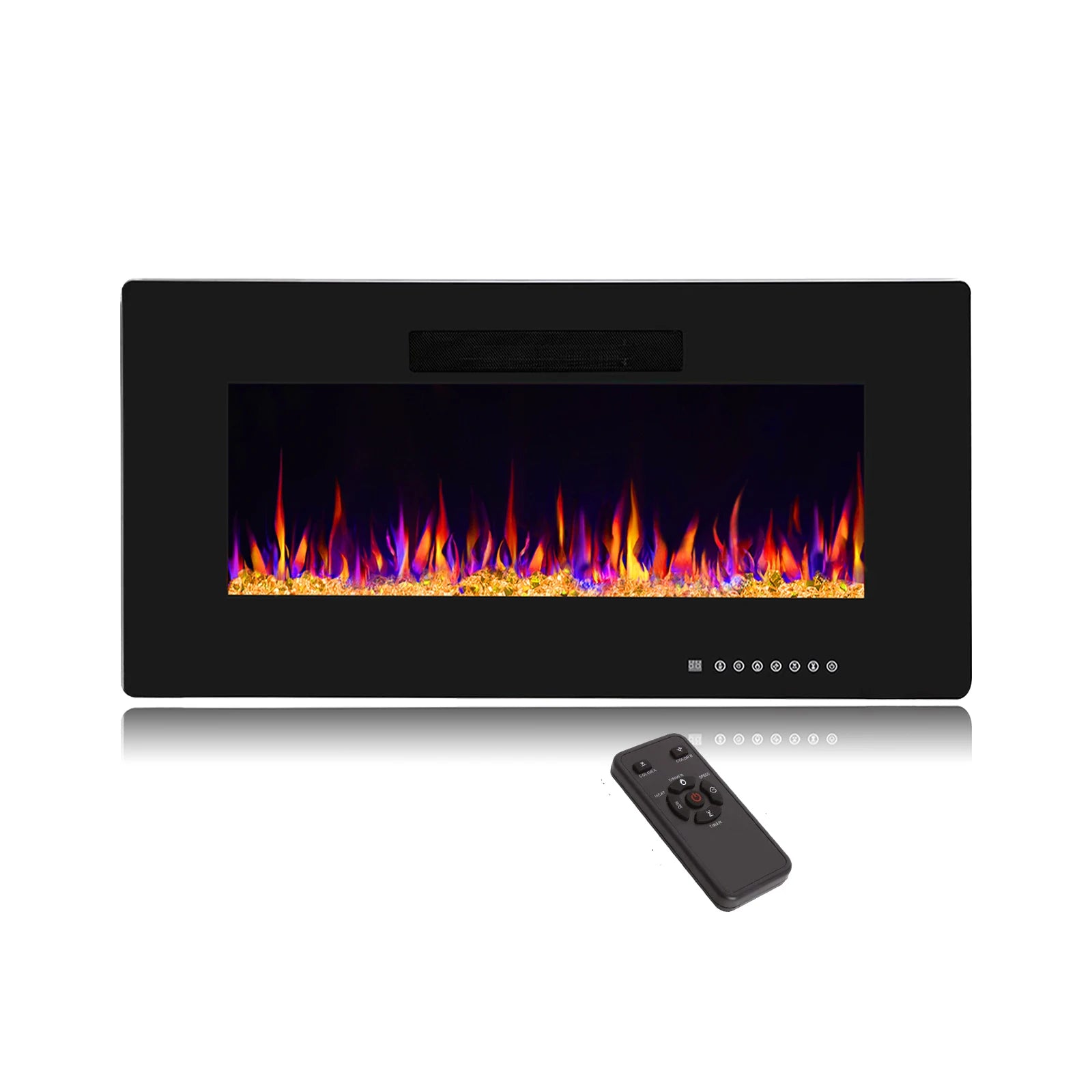 Electric Fireplace, 36" Wall Mounted, Quiet Ultra thin