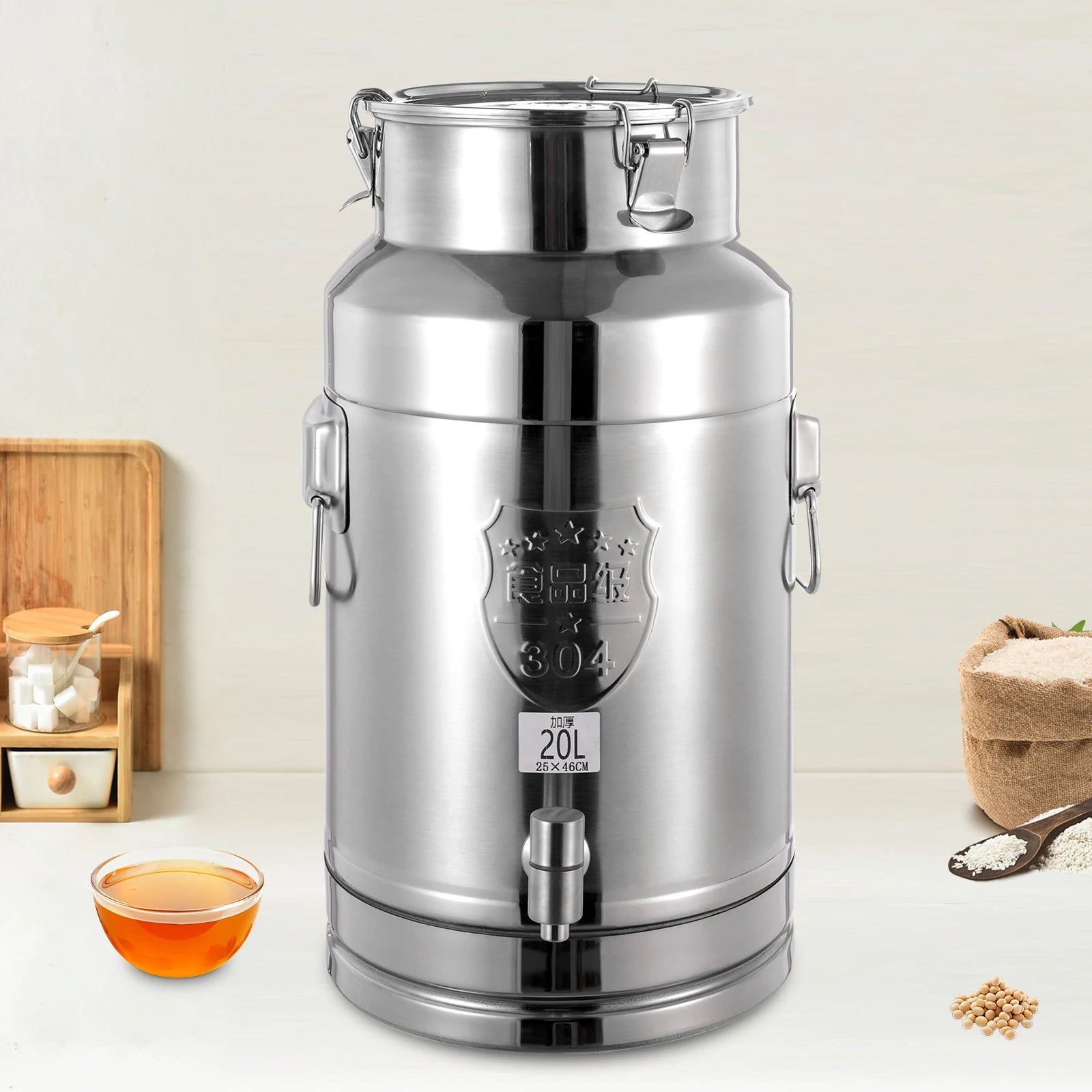 Beverage Dispenser, 5gal Stainless Steel 5 gal