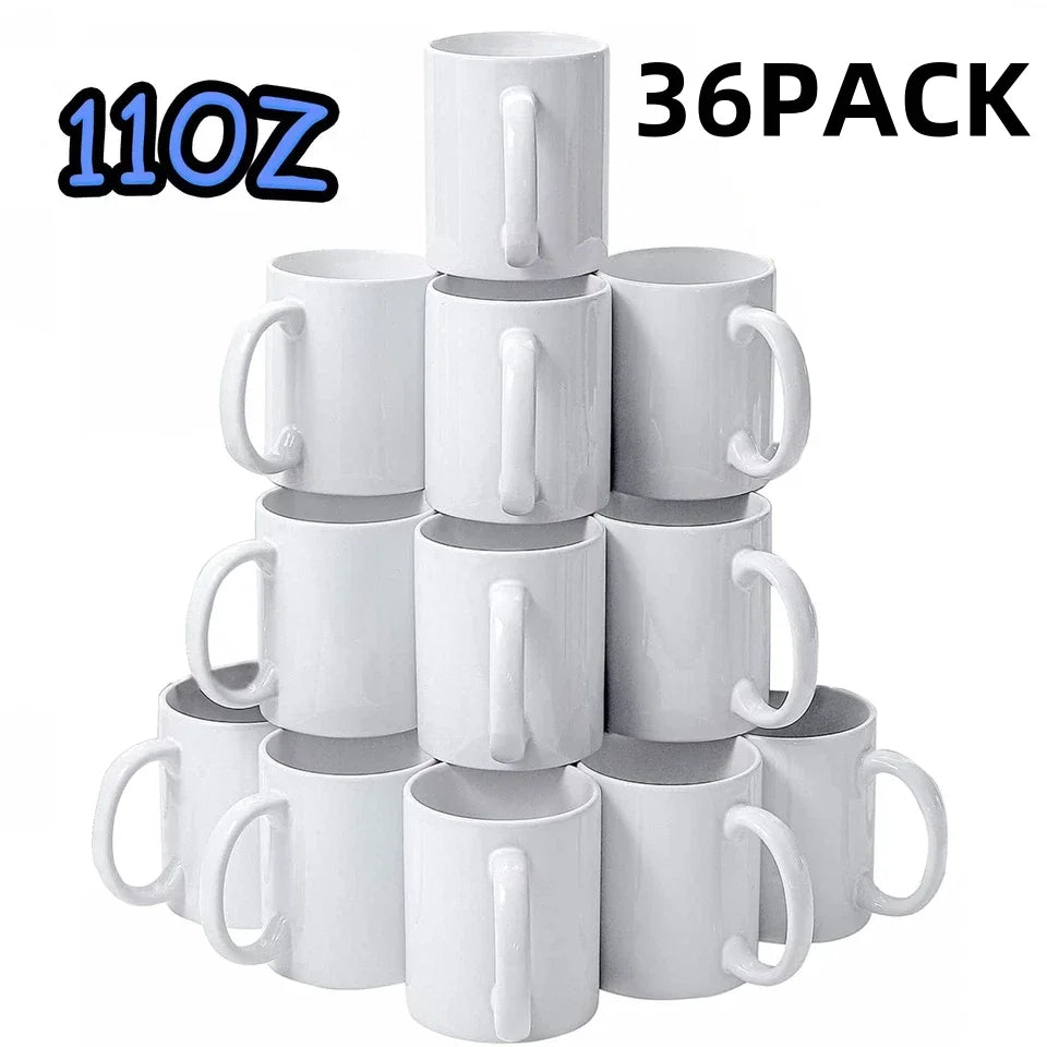 Mugs, 6-pack 11 oz White Ceramic