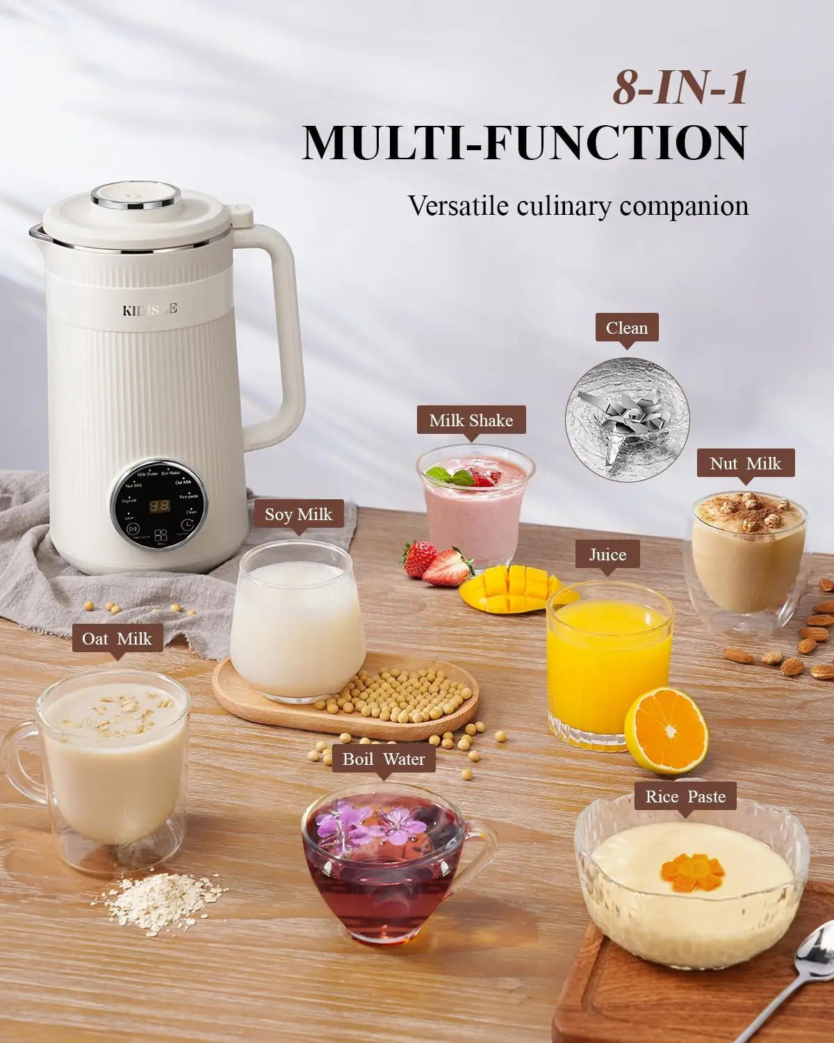 Nut Milk Maker, 32oz Blender Soy, Almond, Oat Delay-Start Warmer