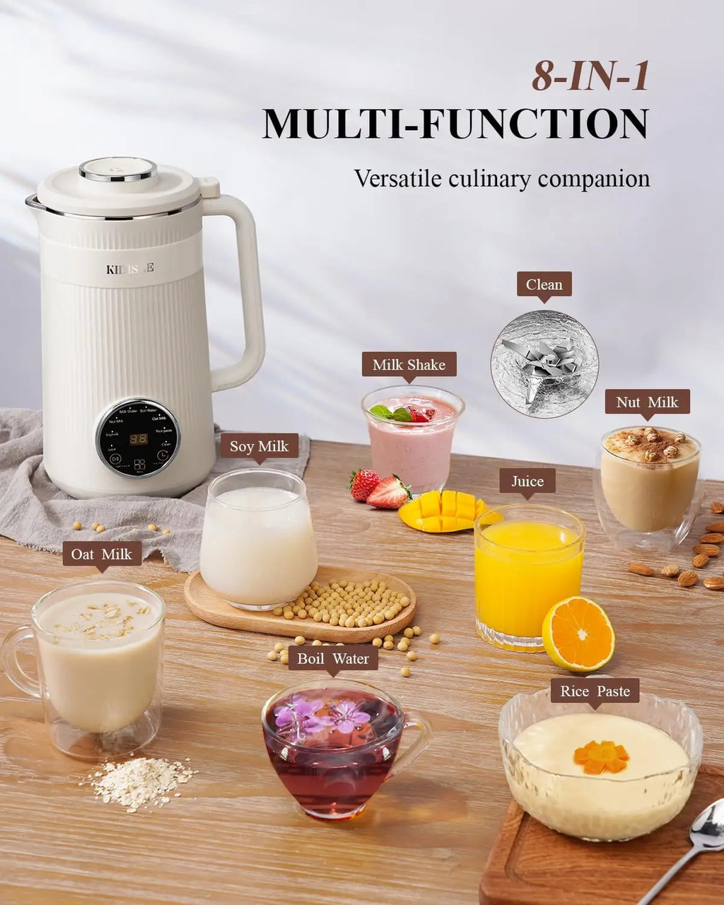 Nut Milk Maker, 32oz Blender Soy, Almond, Oat Delay-Start Warmer