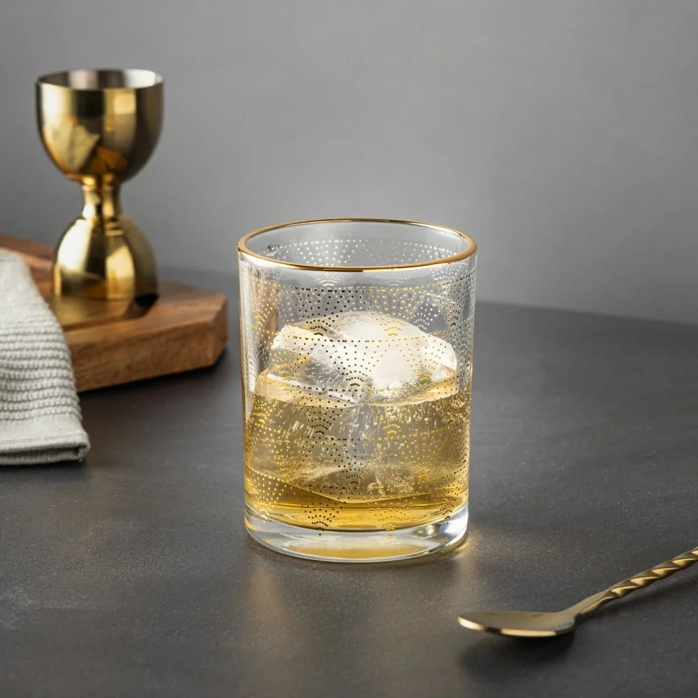 Glasses, 2-Pack Diamond Print Whiskey Rocks Gift Set