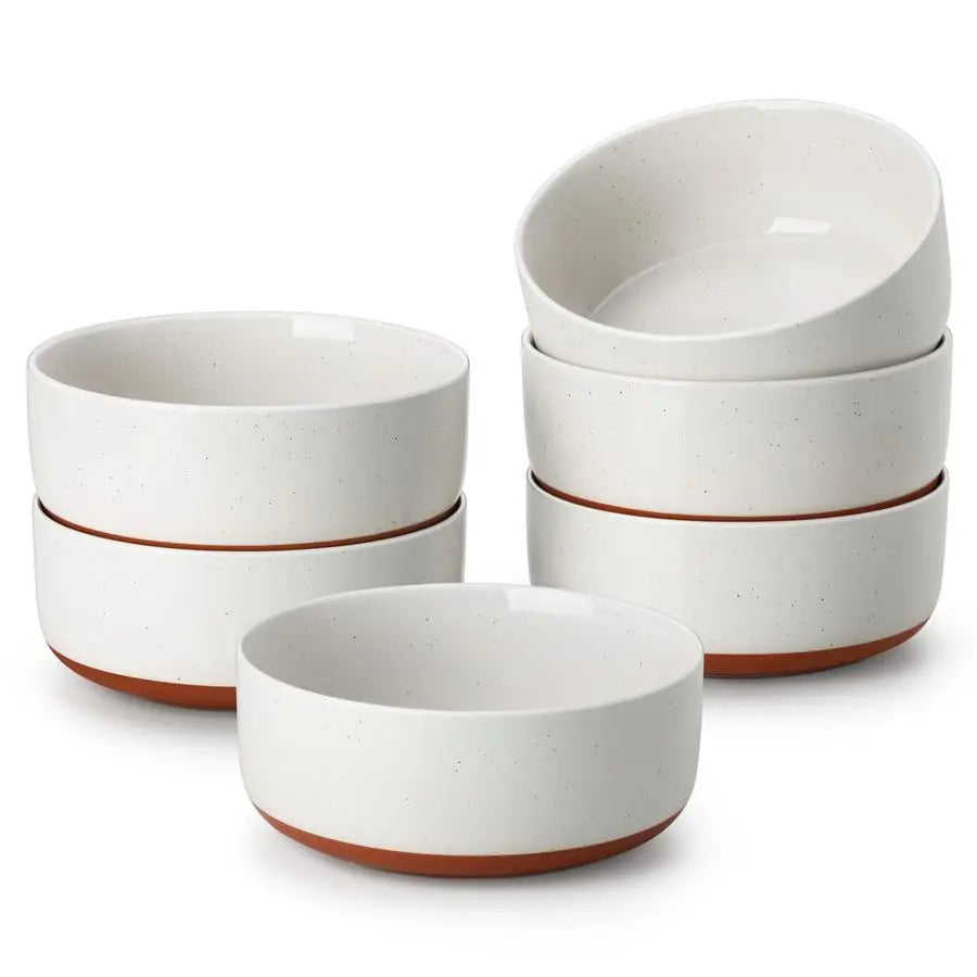 Bowls Set of 6, Ceramic White