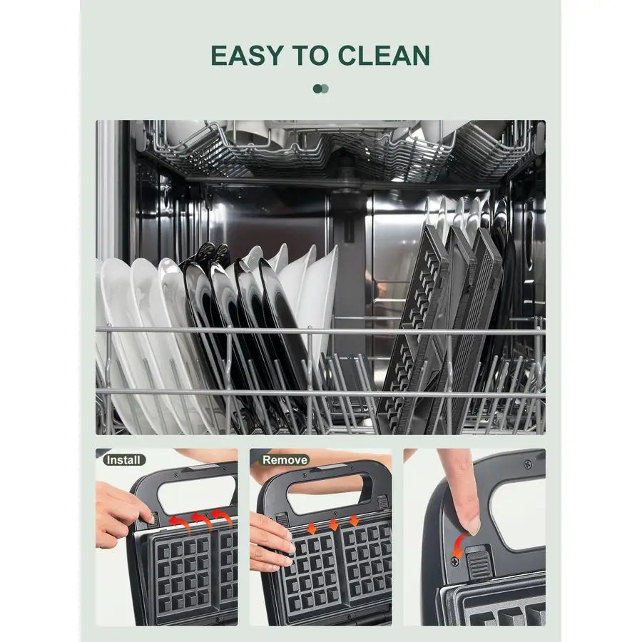 Waffle Grill Sandwich Maker, Panini Press