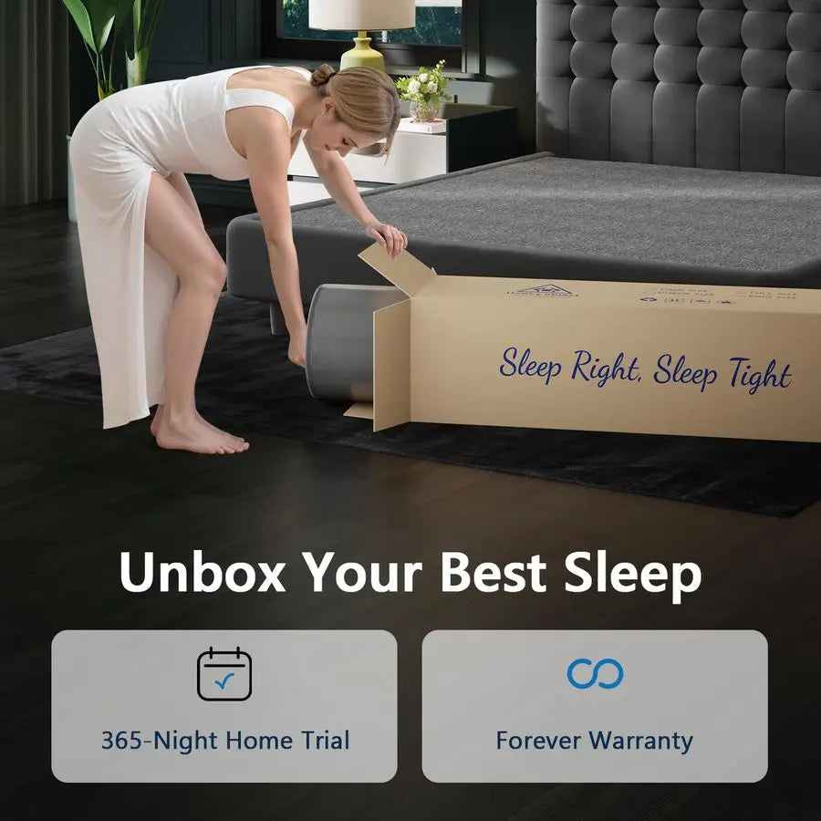 Size Mattress 14 Inch, Hybrid King Mattress in a Box, Cooling Memory Foam Mattresses with Individual Pocket Springs, Pressure R