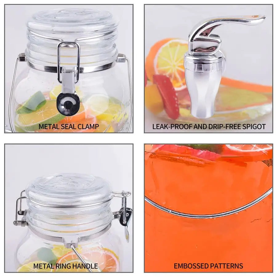 Beverage Dispenser 2-pack, 1 Gal Glass