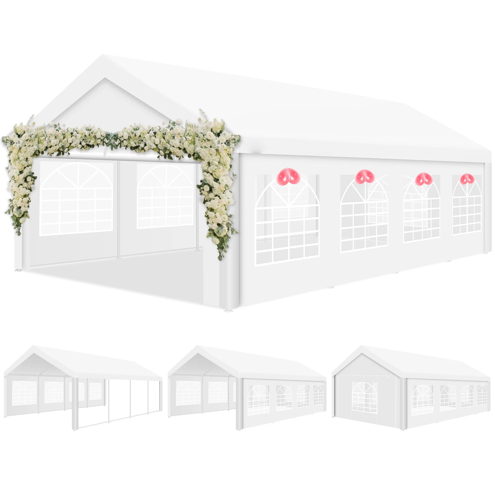 20x40FT Party Tent Heavy Duty, Wedding Tent, Event Tent for Parties, with 8 Removable Sidewalls, 20x40 Tent Carpas para Fiestas