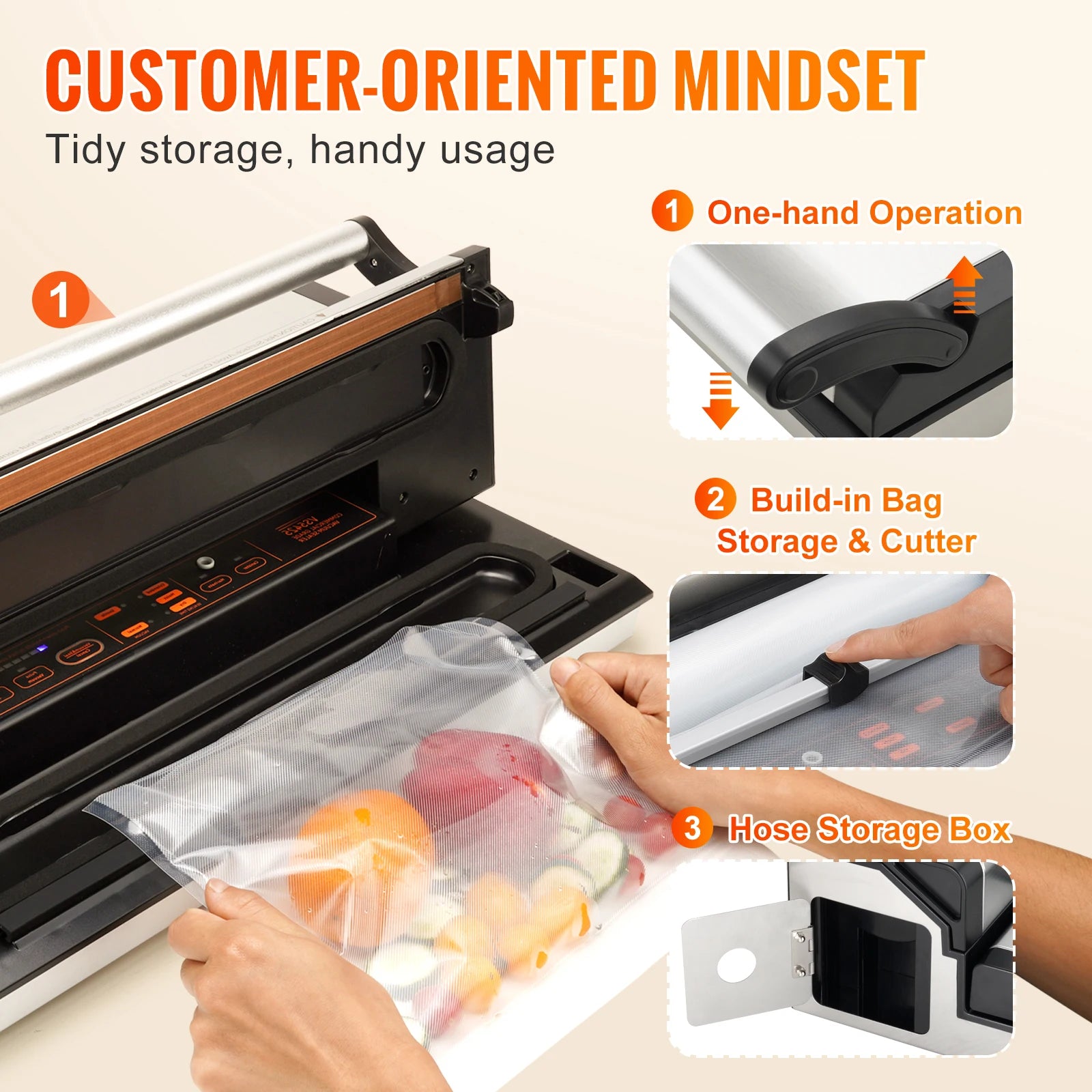 Vacuum Sealer with Bag Roll