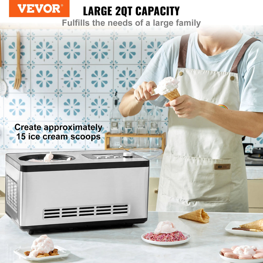 Electric Ice Cream Maker, Fruit Yogurt Sorbet