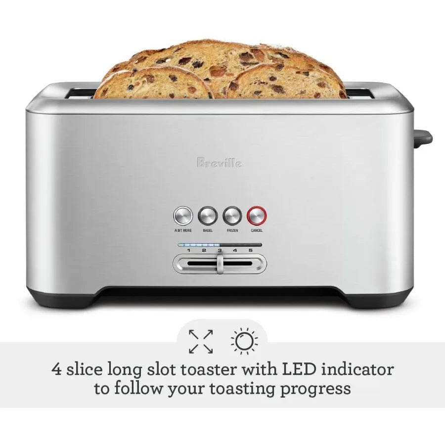 Toaster, 4-Slice Brushed Stainless Steel