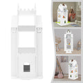Rotating Kids Bookshelf 7 Tier Castle Design Book Toy Storage Organizer Book Display Shelf for Home Bedroom,3 Colors