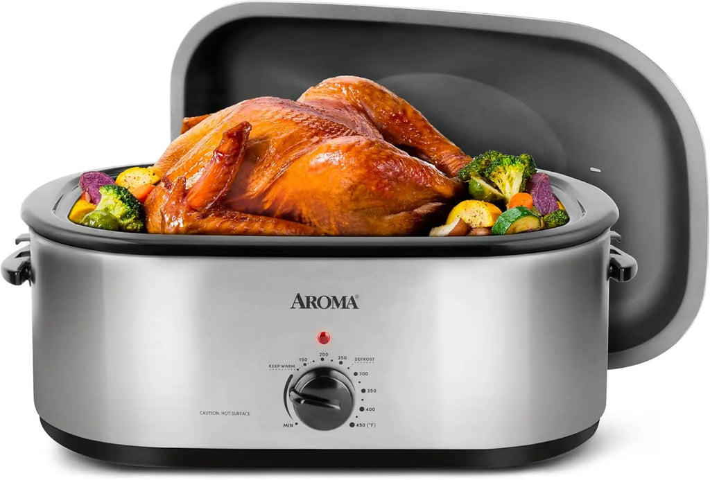 Roaster Oven, Electric Self-Basting, 20Qt. Fits 24-lb Turkey