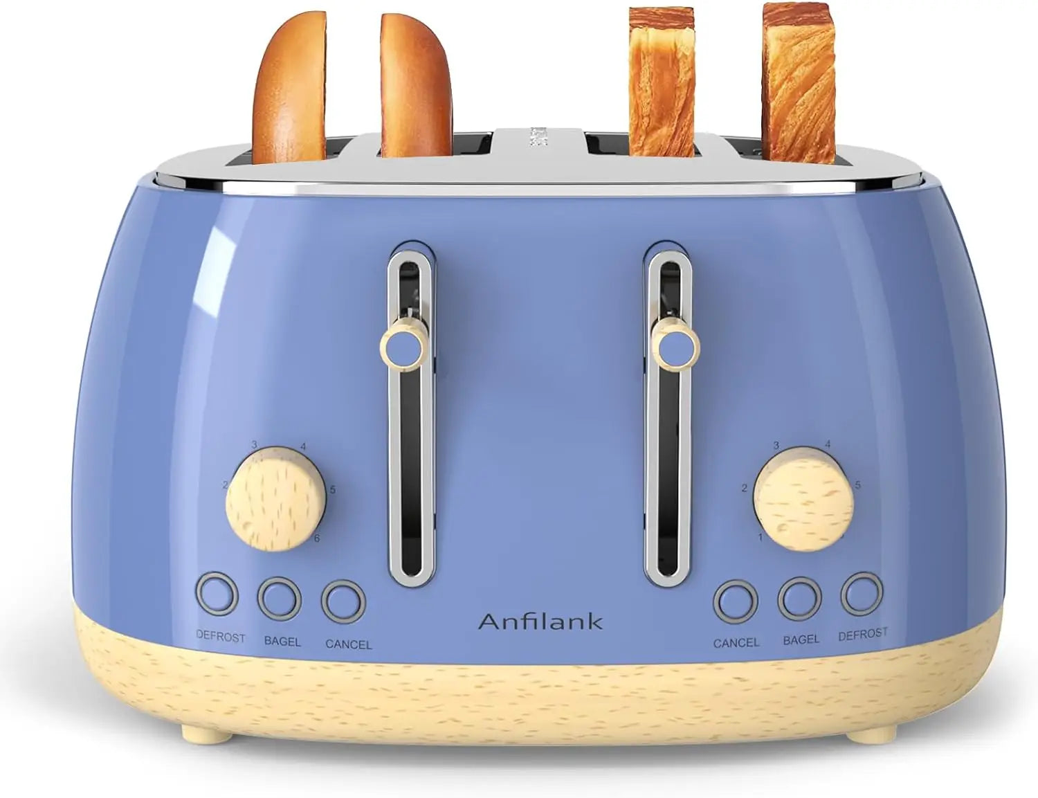 Toaster 4-Slice Extra-Wide Retro Stainless Steel