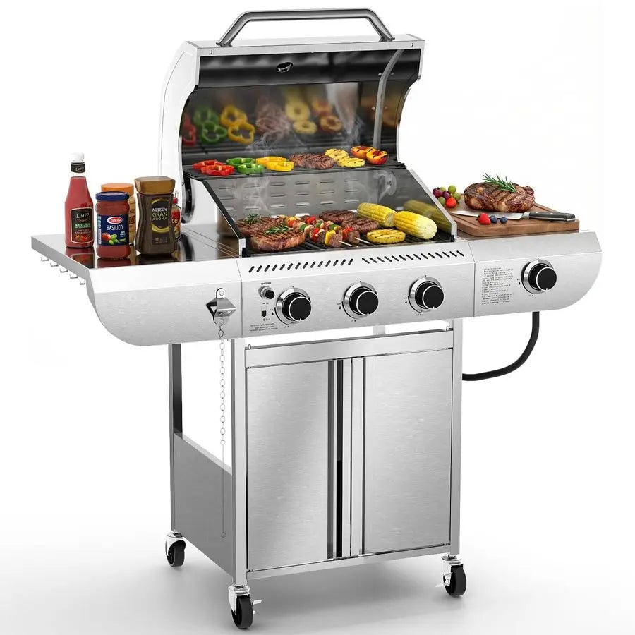 Gas Grill Griddle, Stainless Steel
