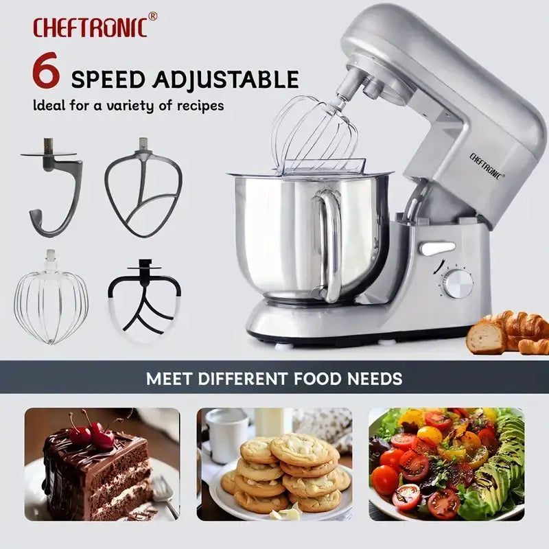 Mixer w/ 7-Qt Stainless Bowl, 6 Speed Stand