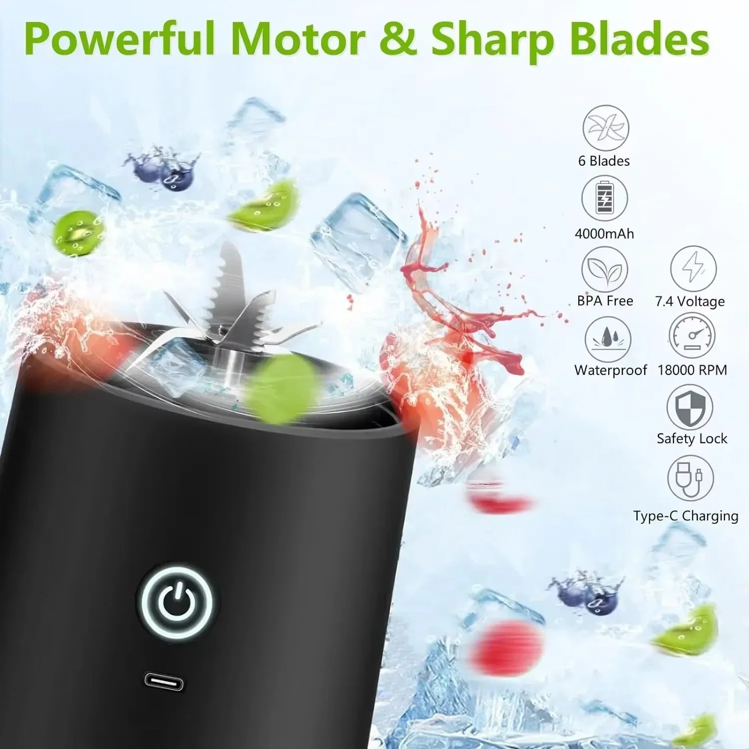 Juicer Blender, Portable Cup, Mixer, Outdoor Mixing
