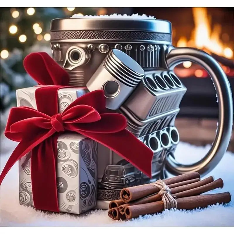 Mug, Stainless Steel Car Lovers V8 Engines