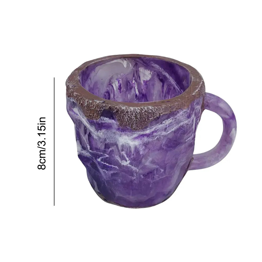 400ml Elegant Luxury Mineral Colored Crystal Mug Translucent Coffee Cup Home Office Elegant Crystal Water Cup Coffee Cup Gift