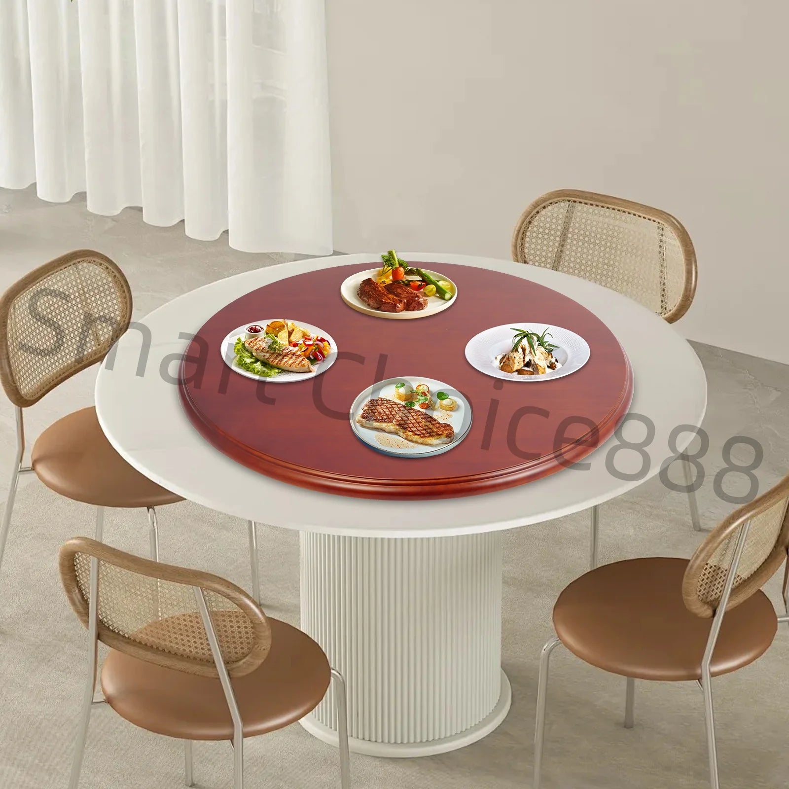 Lazy Susan Turntable 70cm Wood Dining