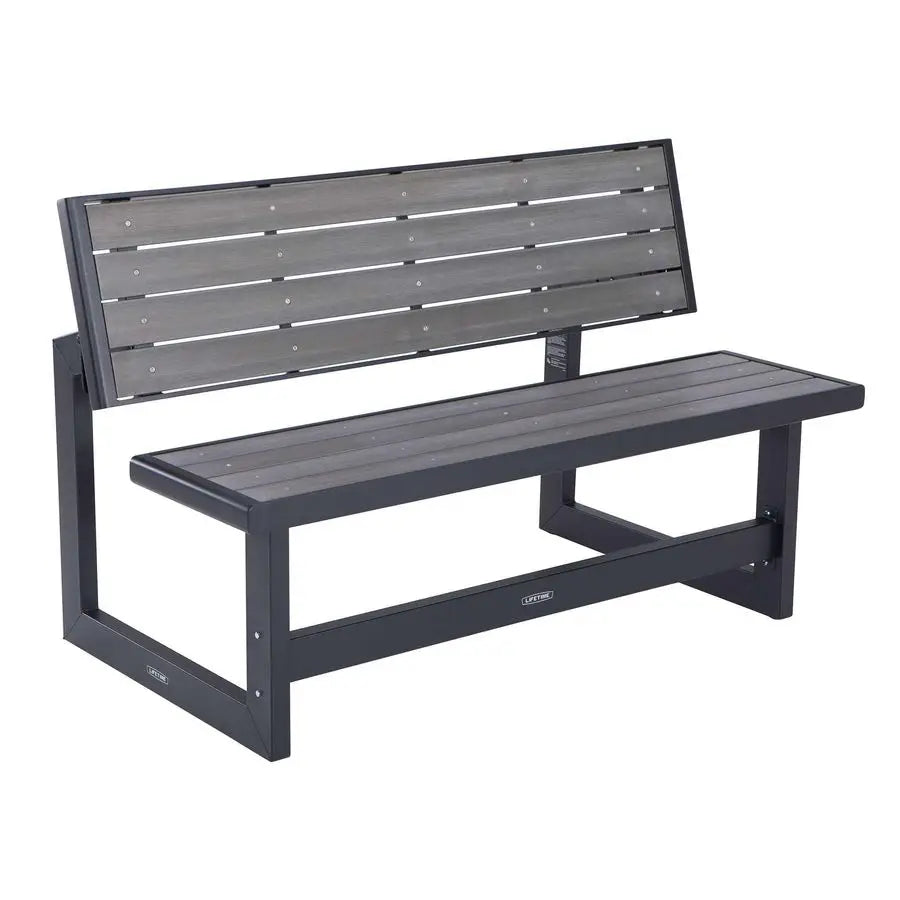 60253 Outdoor Convertible Bench, 55 Inch, Harbor Gray