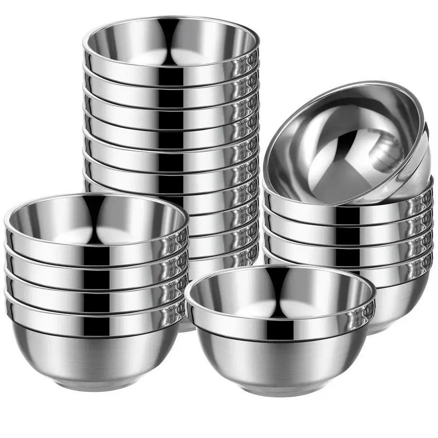 Bowls Set 20-Pack Insulated Stainless Steel