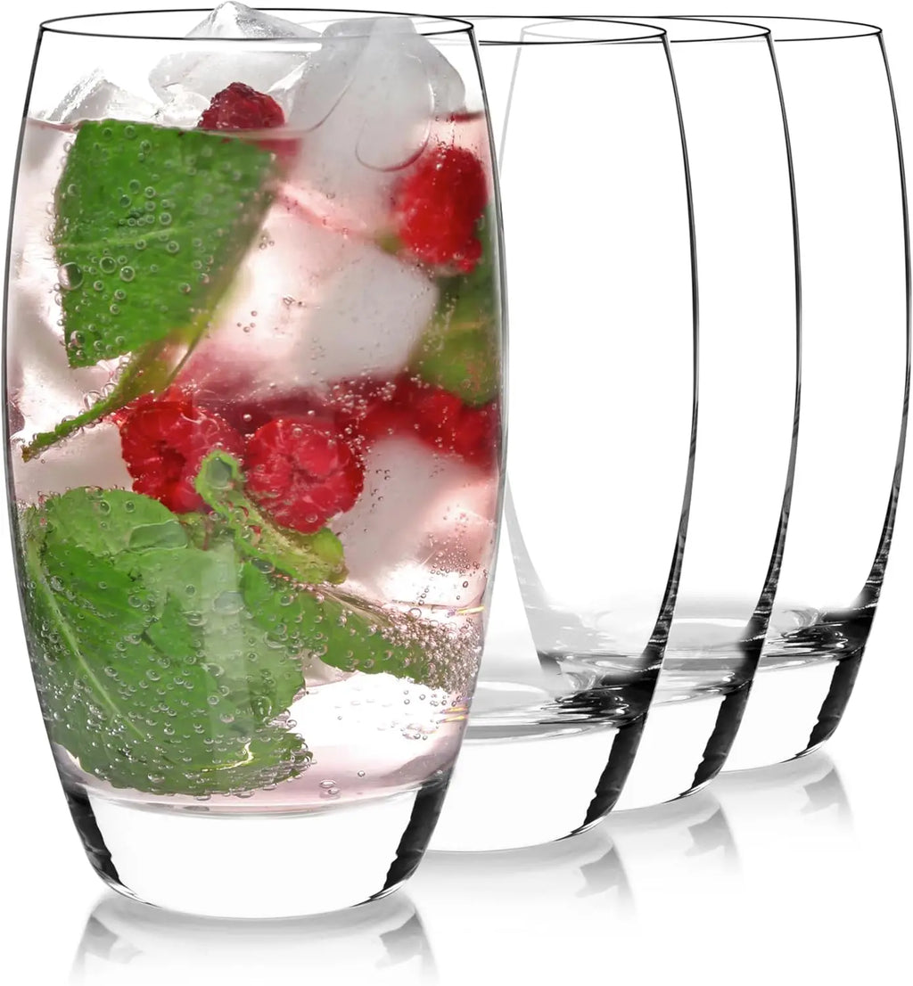 Tumblers, 20 Oz Set of 4 Lead-Free Crystal, Dishwasher Safe