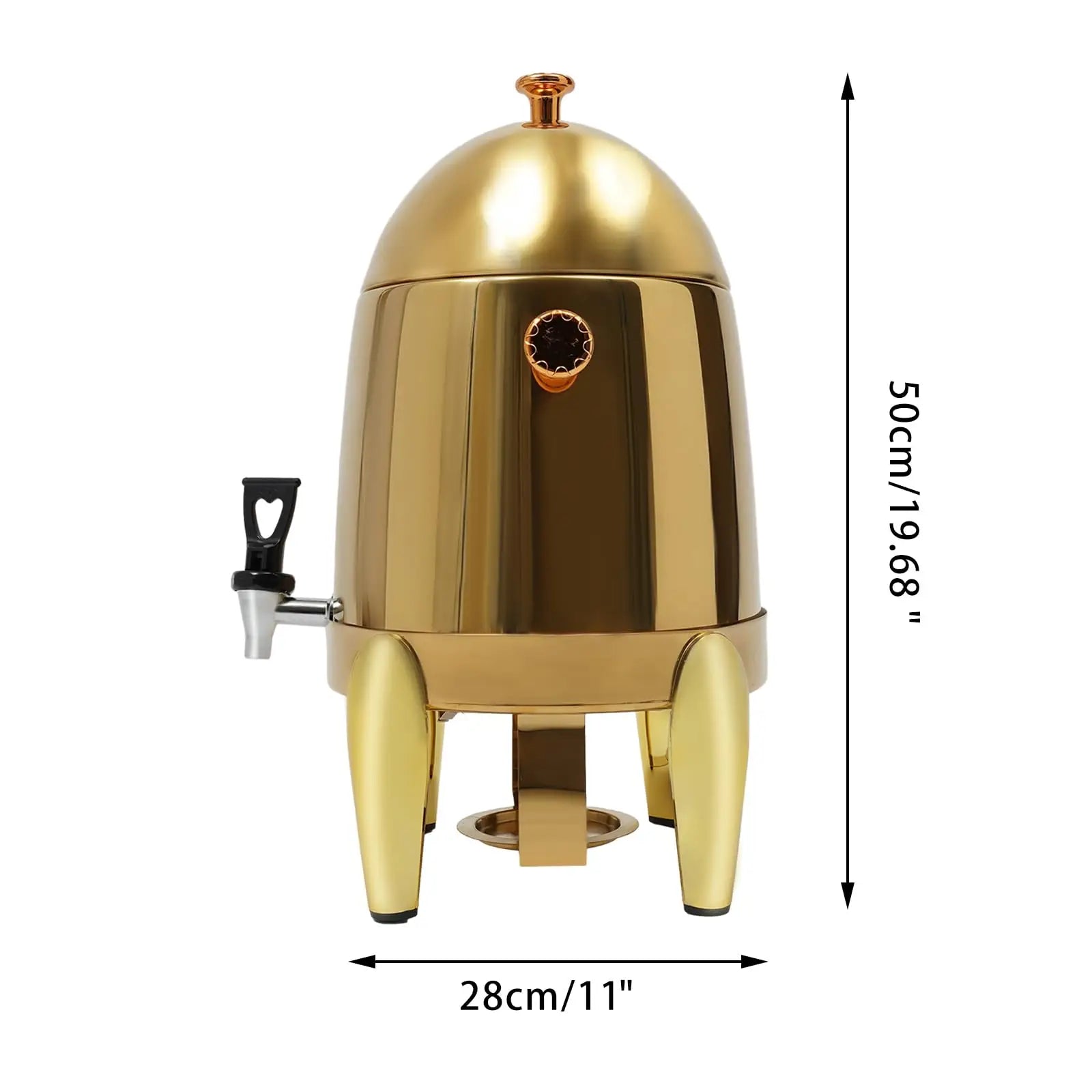 Beverage Dispenser, 3.2 Gal Stainless Hot&Cold