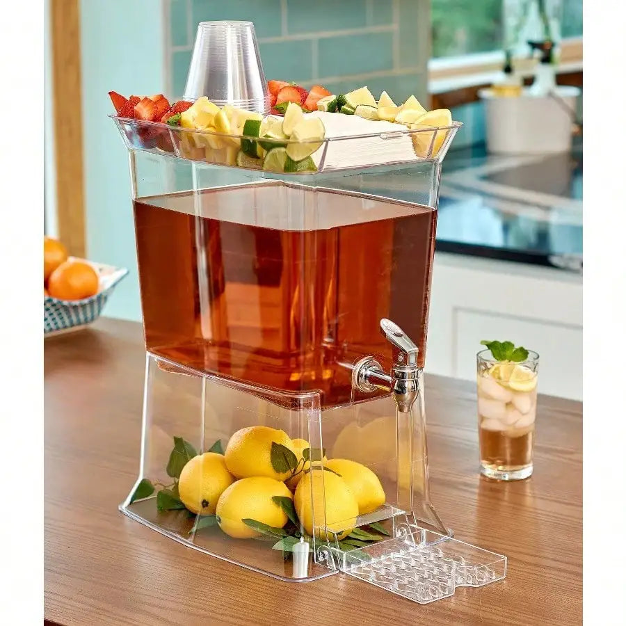 Beverage Dispenser 2.5 Gall w/ Drip Tray