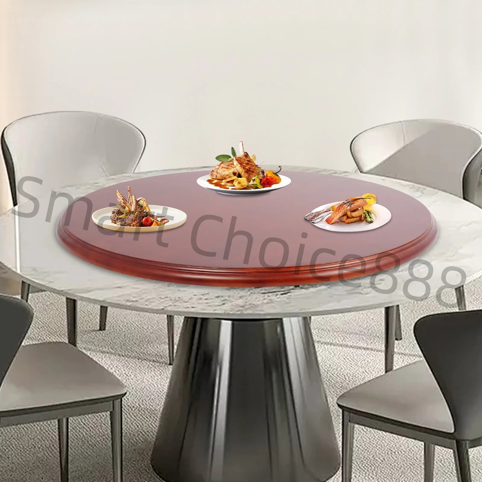 Lazy Susan Turntable 70cm Wood Dining