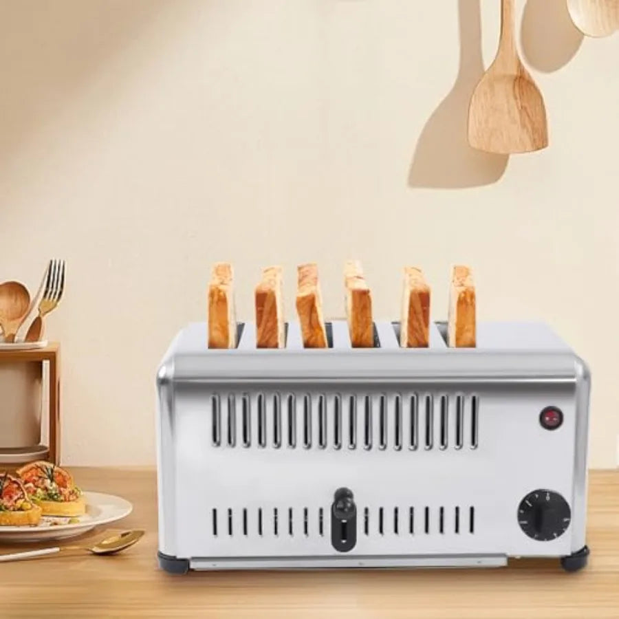 Toaster 6-Slot Wide Stainless Steel
