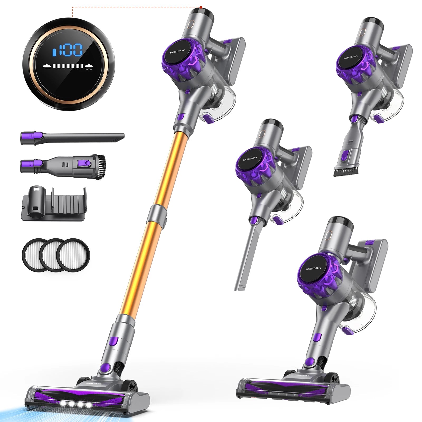 Cordless Vacuum, 40Kpa, Pet Hair, Carpet