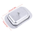 Butter Dish w/ Lid Retro French Stainless Steel