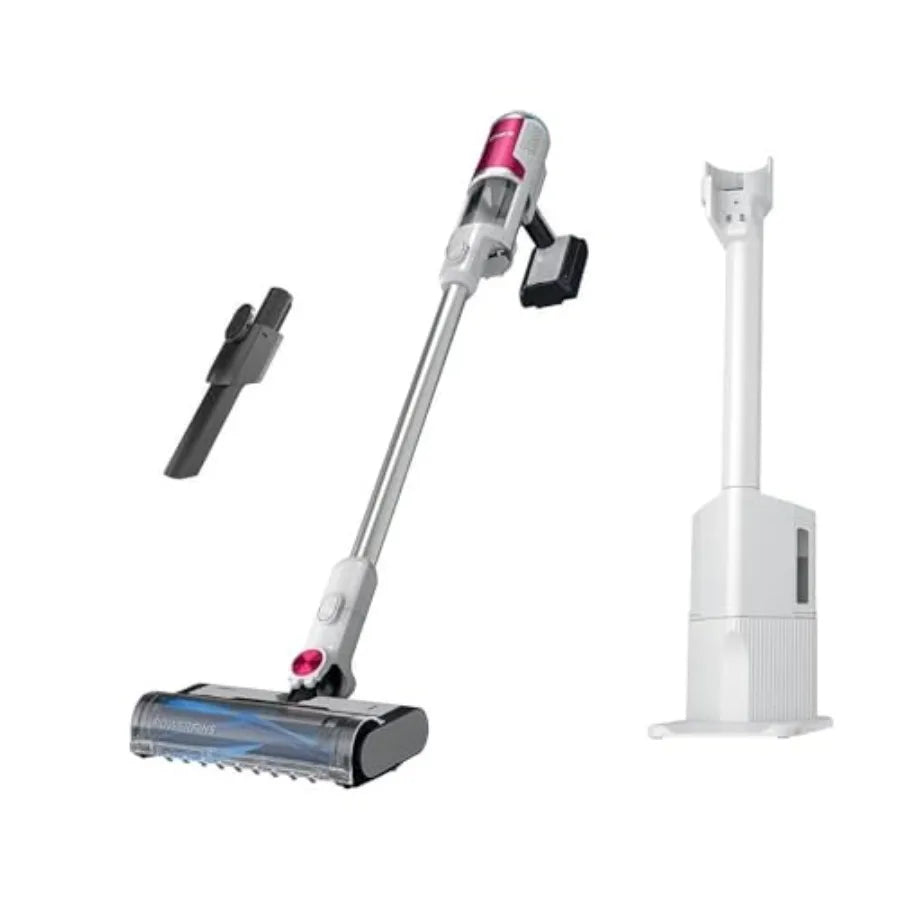Clean and Empty Cordless Stick Vacuum Cleaner Auto-Empty System Self Cleaning Brushroll HEPA Filter Powerful Suction Compact Li