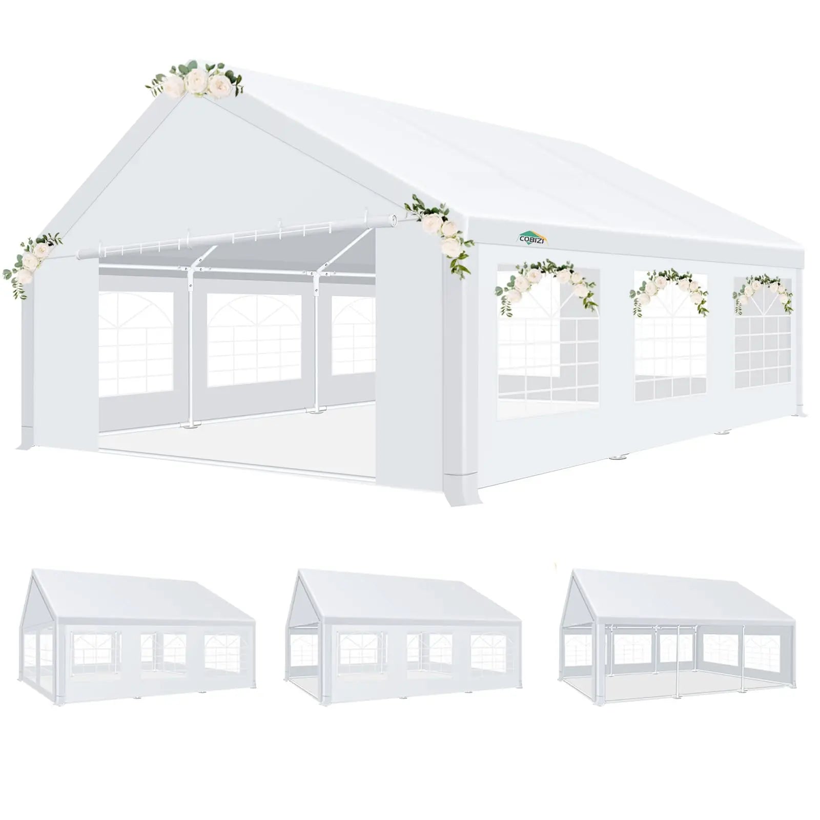20x40FT Party Tent Heavy Duty, Wedding Tent, Event Tent for Parties, with 8 Removable Sidewalls, 20x40 Tent Carpas para Fiestas