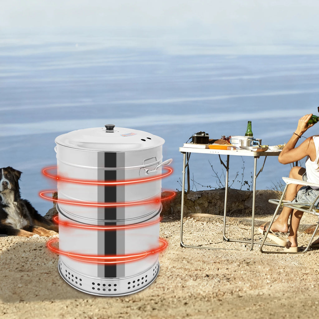 Charcoal Grill, BBQ 16 In Smokeless Rotating Kebabs 50 Skewers