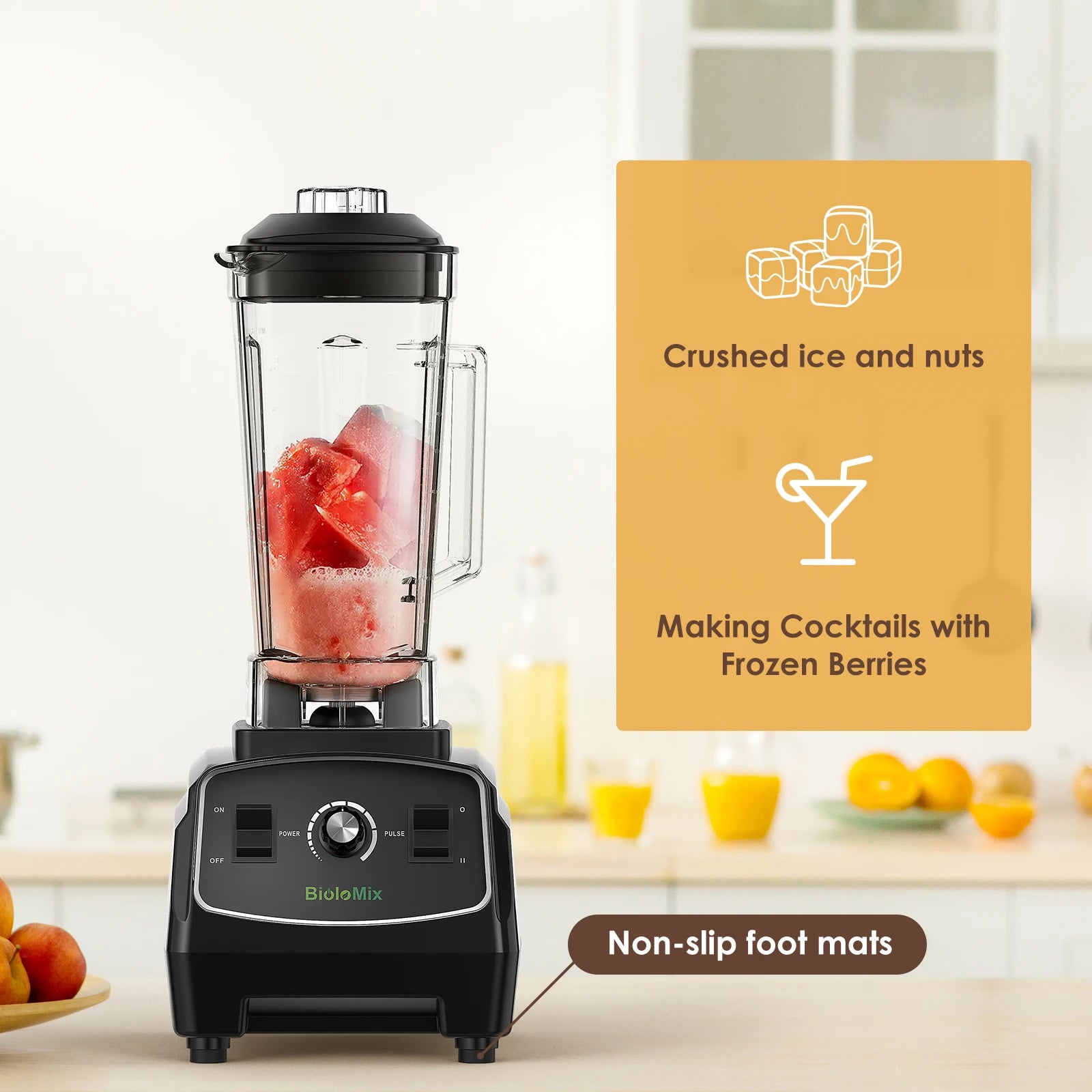 Blender Mixer Juicer, Ice Smoothie Fruit BPA-Free