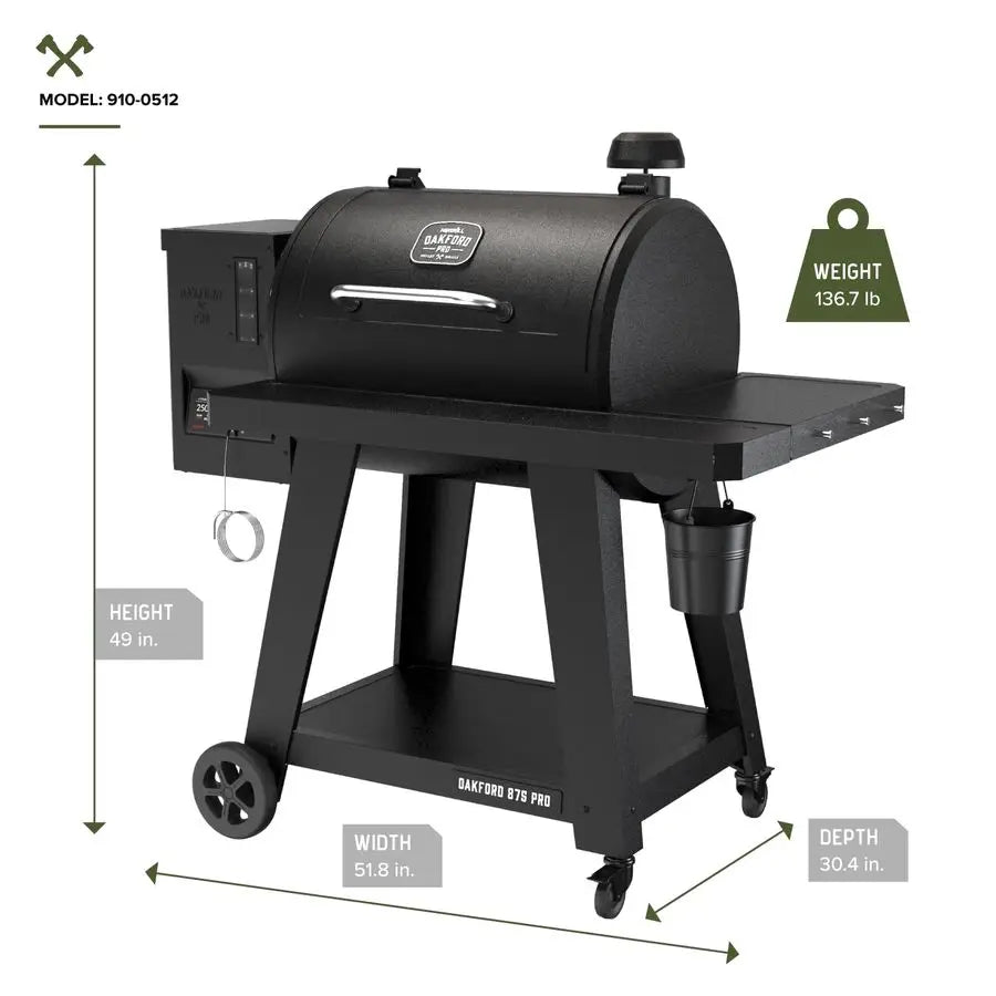 Pellet Gril, Cast Iron Grates, Smoker