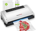 Vacuum Sealer Machine, Built-in Cutter | Bag Storage, Multifunctional Food Sealer for Sous Vide & Meal Prep, 1 Roll Bag & 10