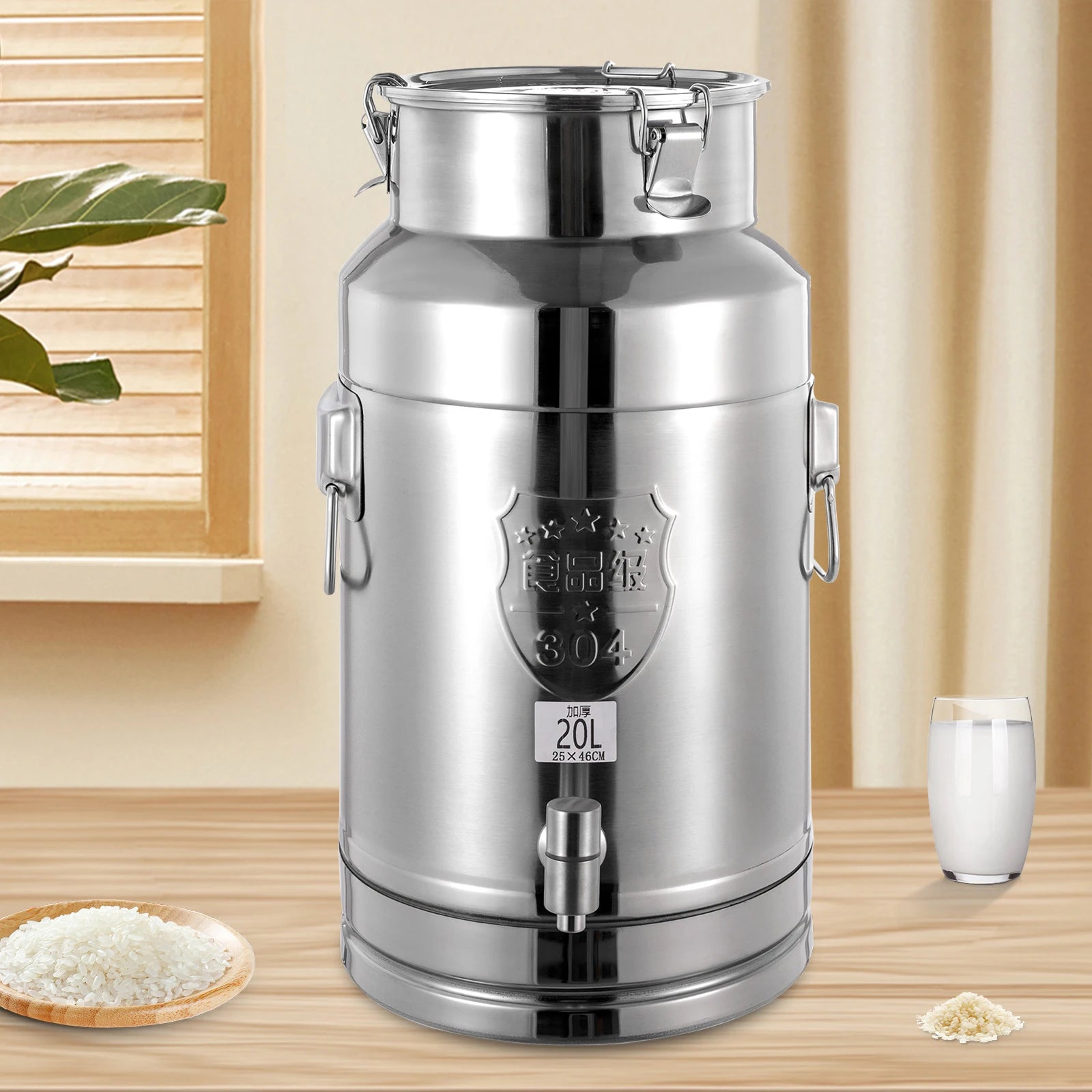 Beverage Dispenser, 5gal Stainless Steel 5 gal