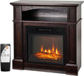 hot-selling32-inch Electric Fireplace with Mantel, 1400W Adjustable Freestanding Heater with Remote Control, Thermostat Design,