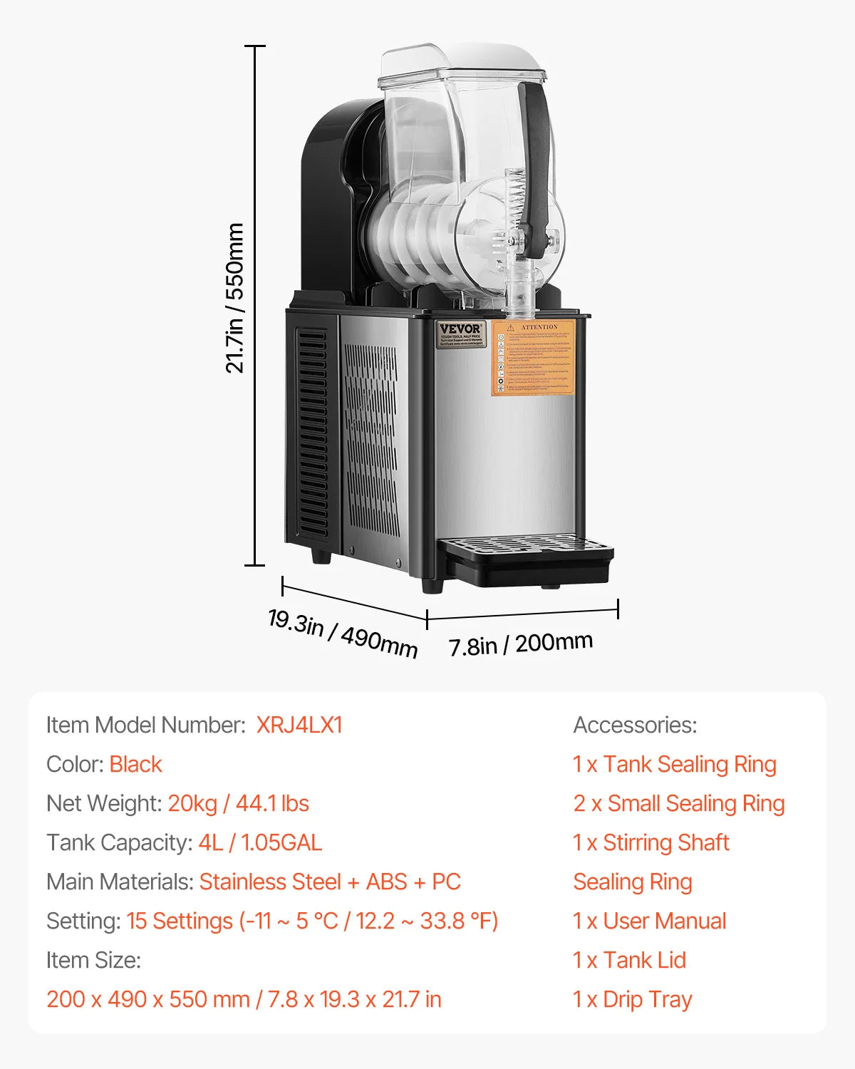 Slushy Machine, 1-3 Tanks Stainless Margarita Smoothie Frozen Drink Maker