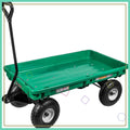 Heavy-Duty 300lb Garden Wagon with Pneumatic Tires, 38"x20" Utility Cart for Yard Work & Landscaping