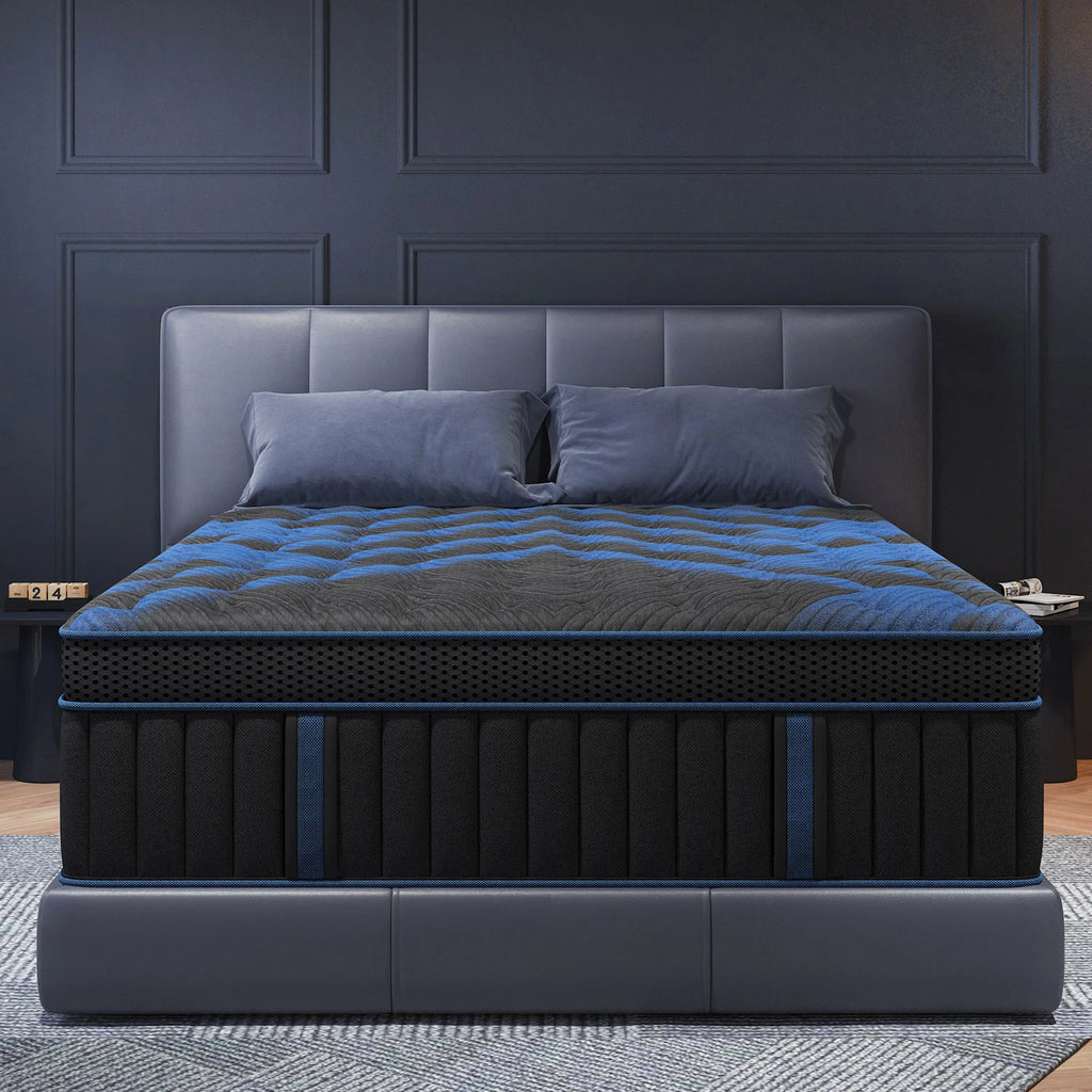 14Inch Twin Full Queen King Mattress in A Box, Hybrid Memory Mattresses Euro Top Medium Firm for Back & Lumbar Support