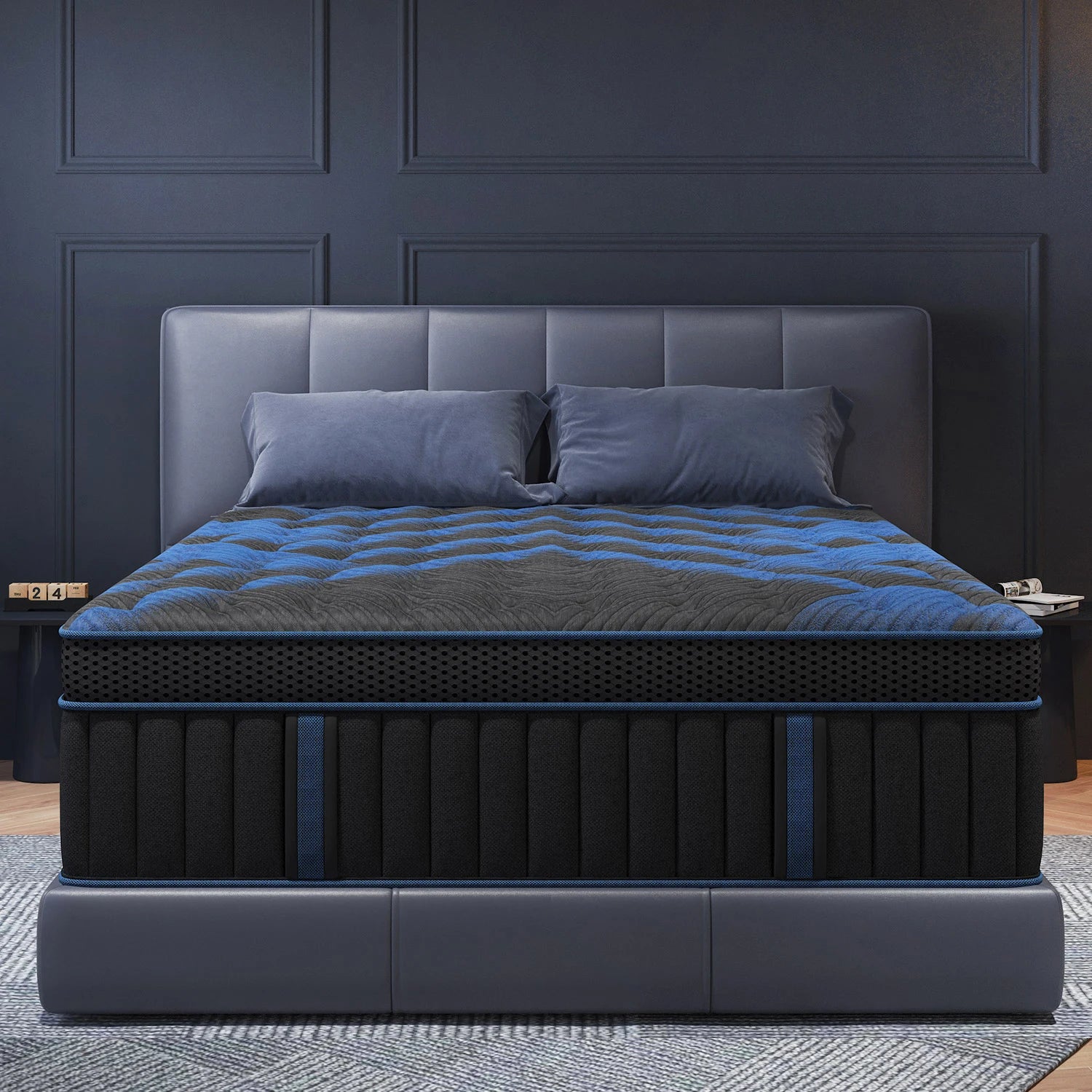 14Inch Twin Full Queen King Mattress in A Box, Hybrid Memory Mattresses Euro Top Medium Firm for Back & Lumbar Support