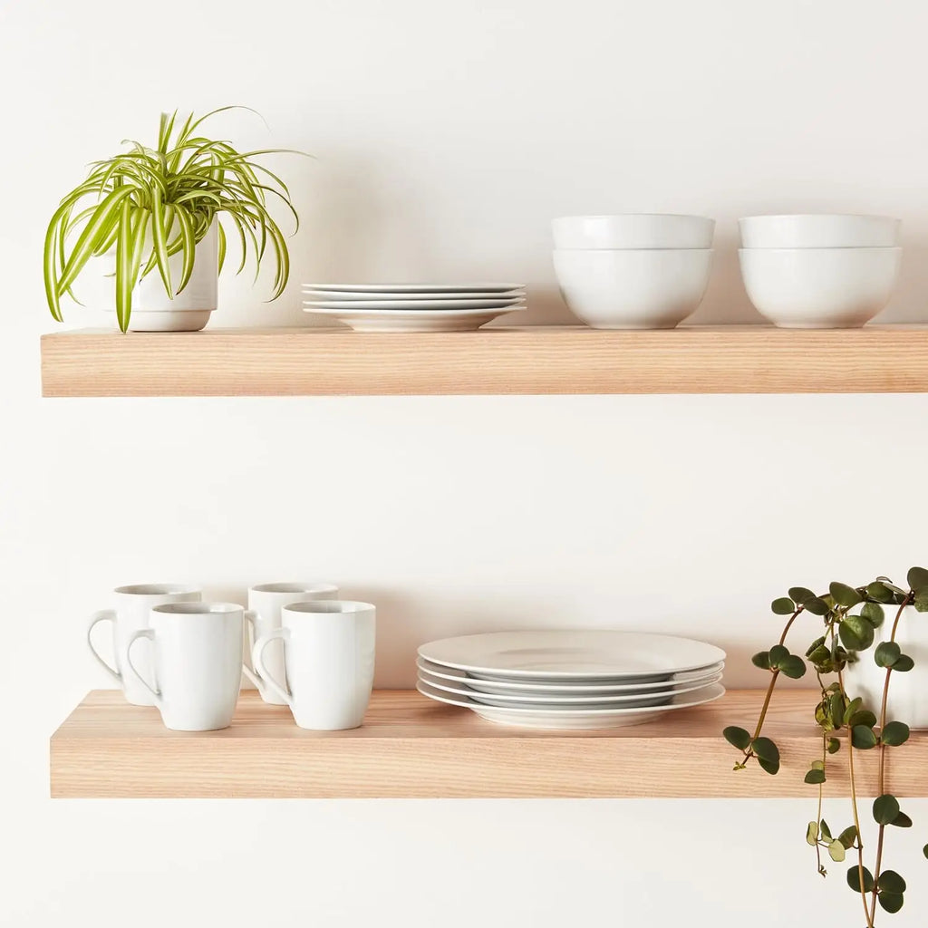 16-Piece Porcelain Dinnerware Set for 4, Includes Plates, Bowls & Mugs in White