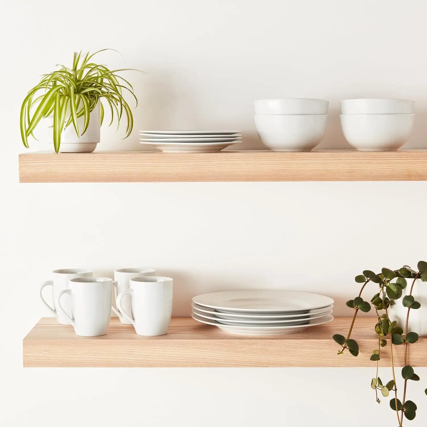 16-Piece Porcelain Dinnerware Set for 4, Includes Plates, Bowls & Mugs in White