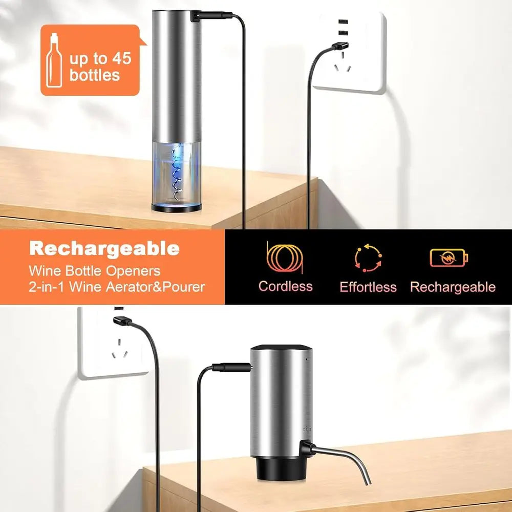 Electric Wine Opener Set, Gift Box
