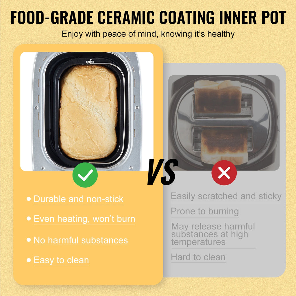 Bread Maker, Nonstick Ceramic Gluten Free