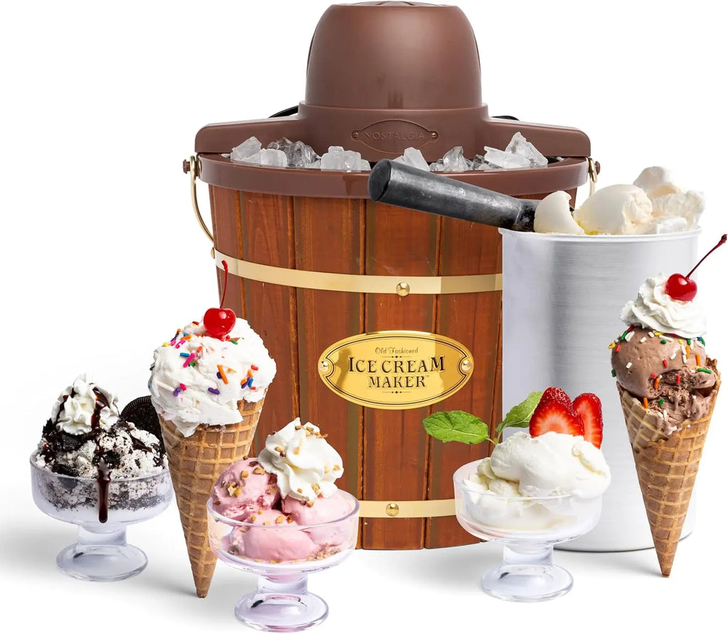 Electric Ice Cream Maker - 4 Qt Soft Serve, Frozen Yogurt & Gelato